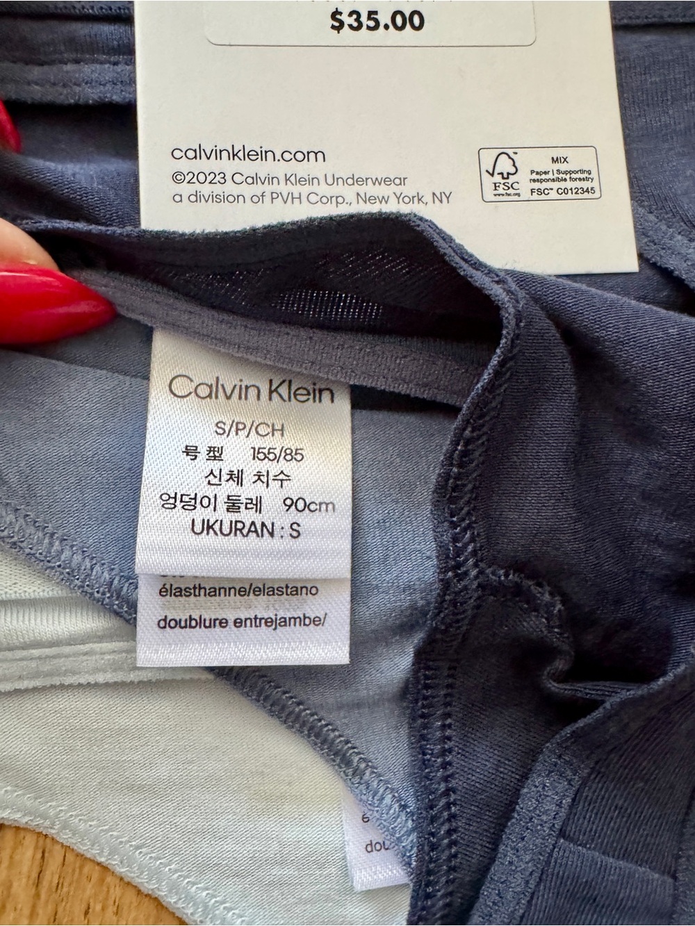 3 Calvin Klein Cotton Thong Size S - Picture 5 of 5